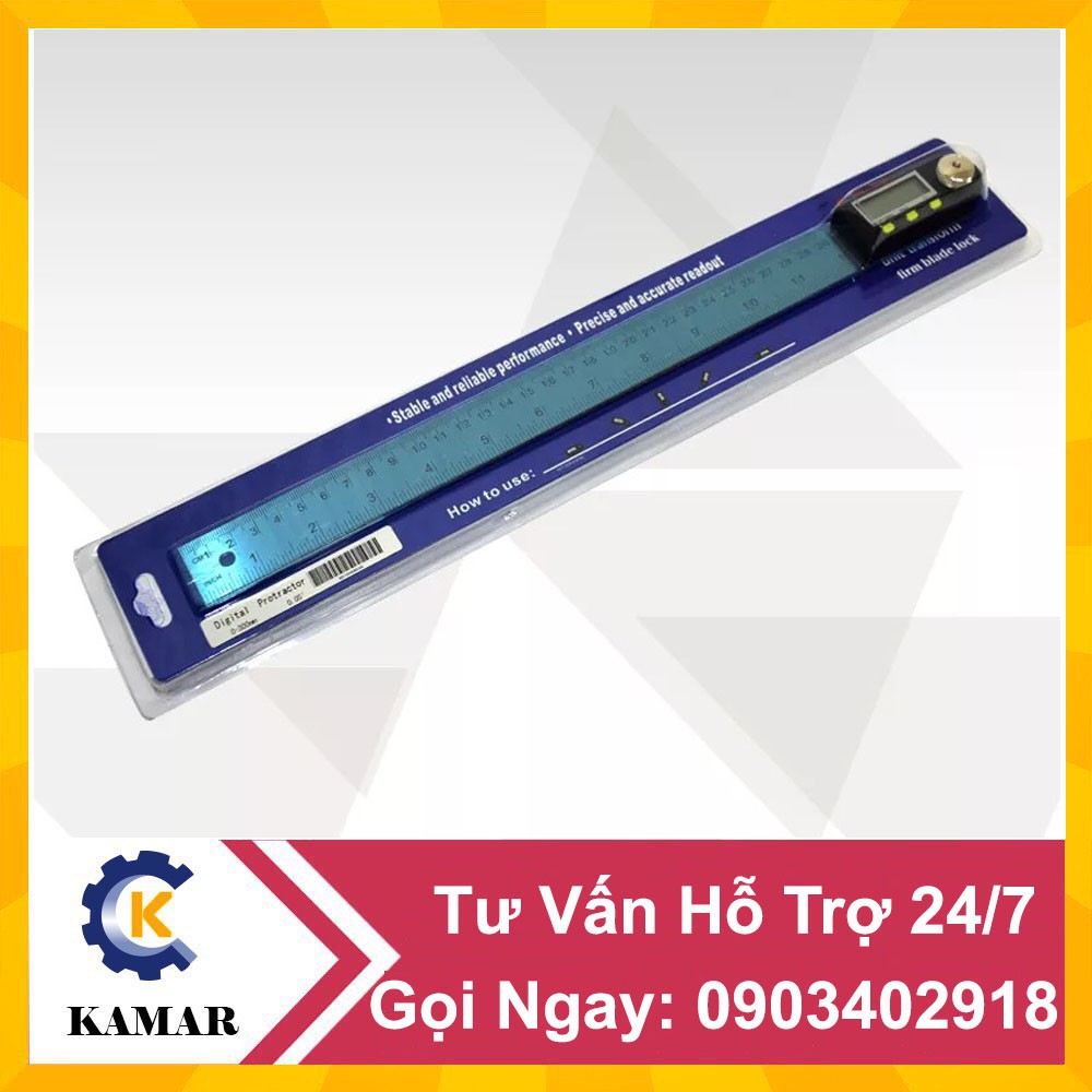 Thước ke góc điện tử 30cm xoay 360 độ