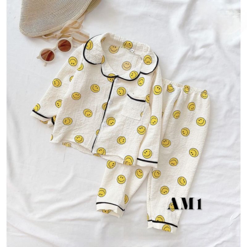 Đồ bộ bé trai và đồ bộ bé gái TD001, quần áo dài tay, Bộ pijama cho bé trai bé gái từ 9 - 20kg