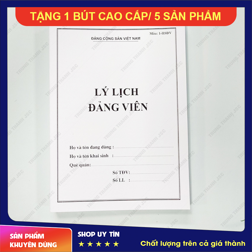 Lý lịch đảng viên mẫu 1-hsđv - chuẩn mẫu