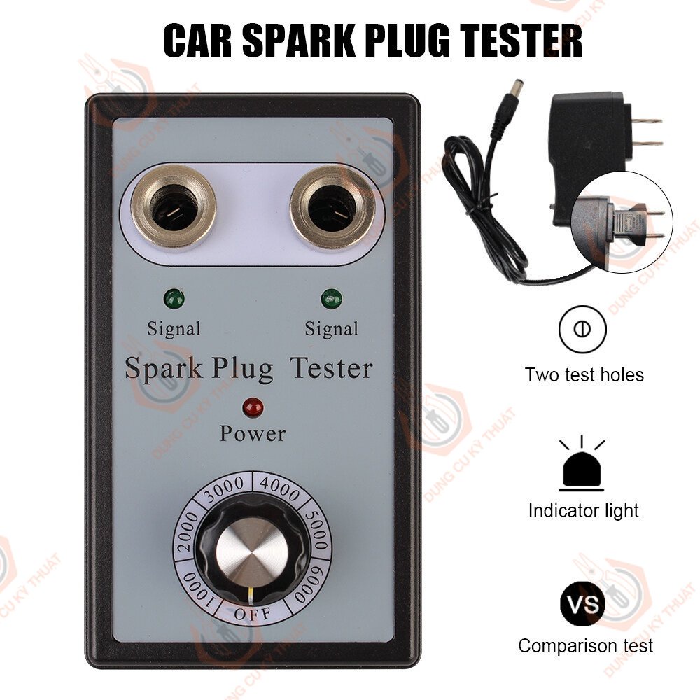 Thiết bị kiểm tra bugi đánh lửa dc12v hai lỗ có thể điều chỉnh _