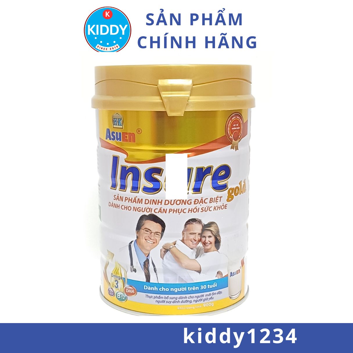 Sữa dinh dưỡng phục hồi sức khỏe Asuen Gold 900g dành cho người bệnh, sau bệnh
