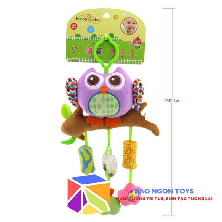 Đồ chơi treo nôi xe đẩy phát ra âm thanh giúp kích thích giác quan sơ sinh, đồ chơi treo xe ô tô lục lạc cho bé - baongontoys - dv03