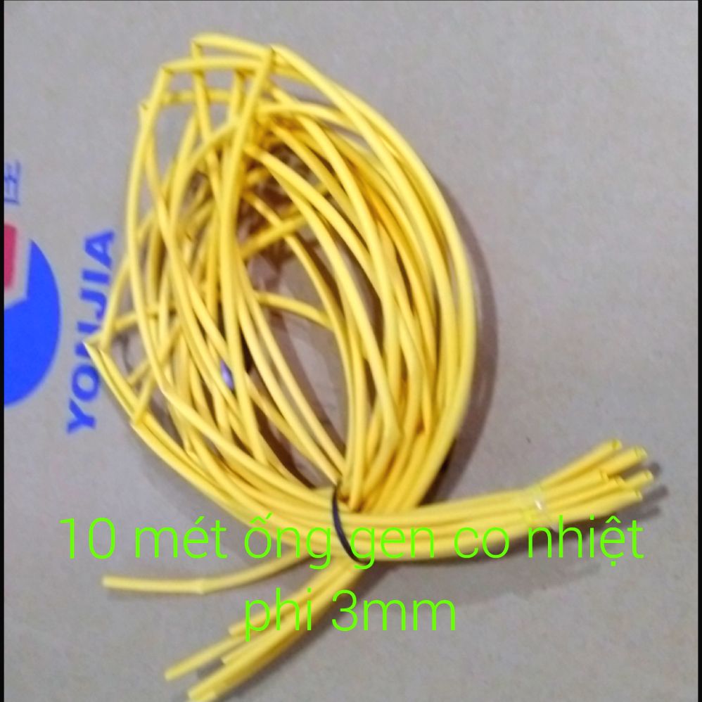 [HCM]10 mét ống gen co nhiệt phi 3mm màu vàng.