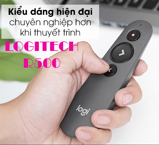 Bút Trình Chiếu Logitech R500 Không Dây Laser - Dual connectivity