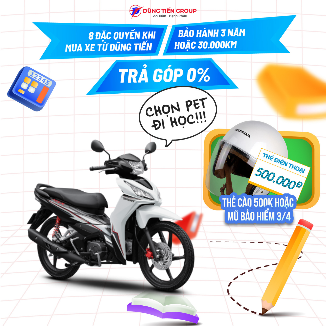 Xe máy honda wave rsx fi - phiên bản thể thao 2024