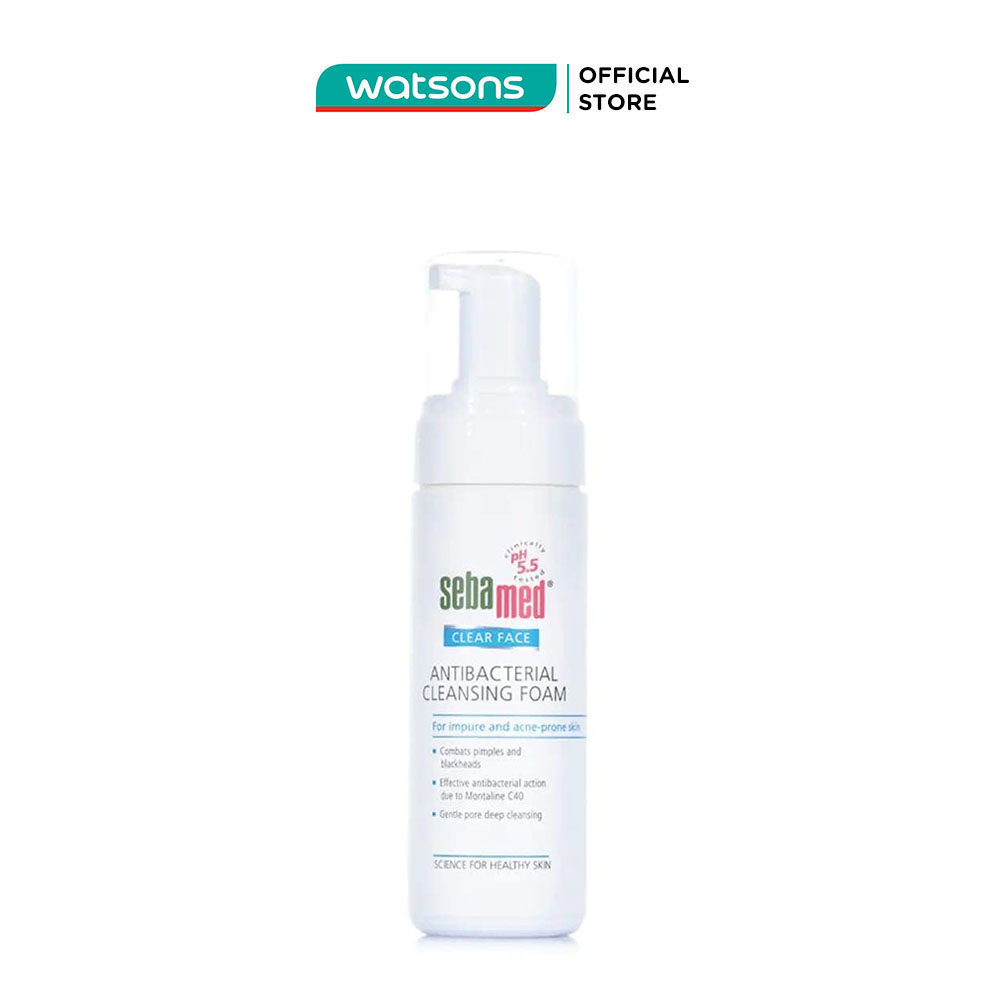 Sữa Rửa Mặt Tạo Bọt Sebamed Clear Face Antibacterial Cleansing Foam pH5.5 150ml