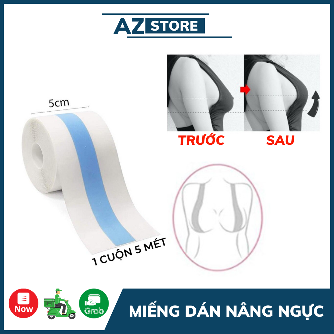 Cuộn băng dán nâng ngực nữ trong suốt dài 5 mét