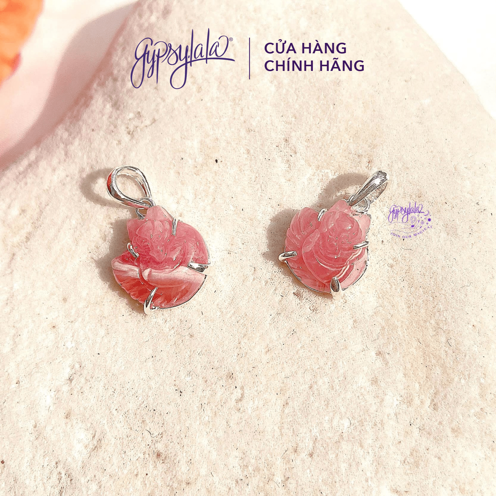 Mặt dây chuyền hồ ly bọc bạc 925 đá thiên nhiên may mắn sp003912 gypsy.lala
