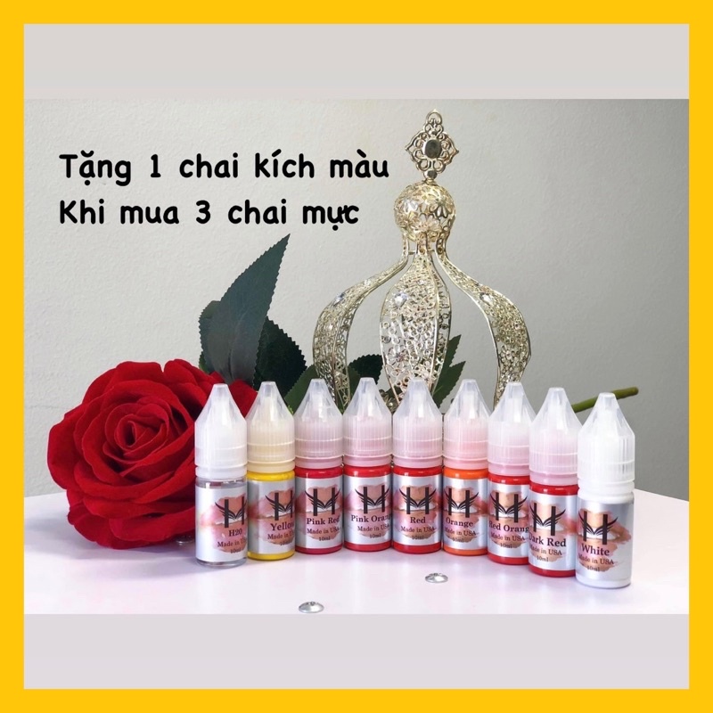 Mực phun xăm bong đậm hoa đào 10 ml - mực phun xăm hoa tít cao cấp chính hãng
