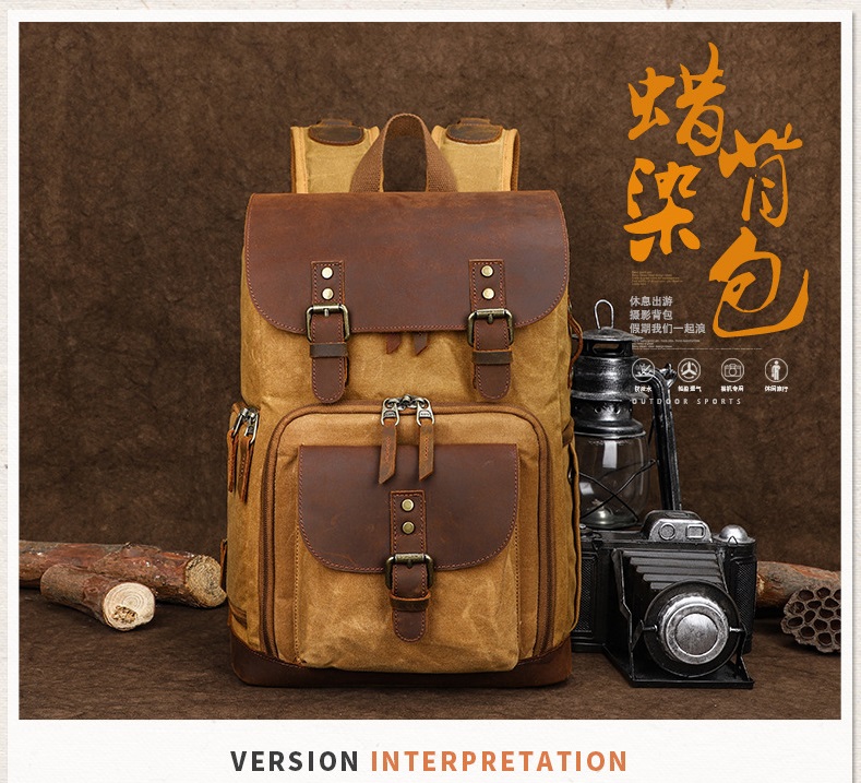 [HCM]Balo túi máy ảnh canvas Vintage.