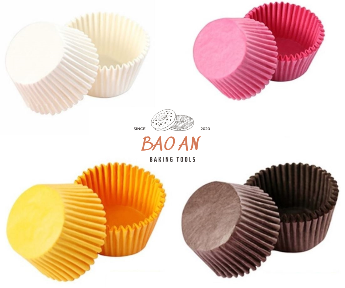 Cup giấy nến mềm lót bánh đường kính 6cm 8cm 10cm 12cm lốc 500 - 1000 cái