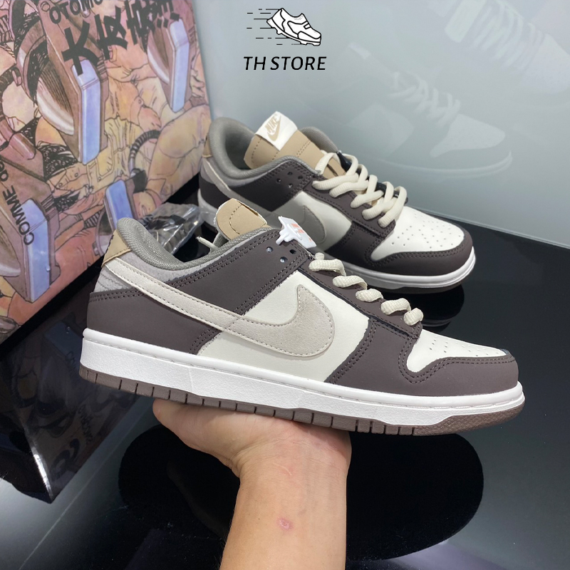 Giày thể thao sb dunk low otomo nâu trắng lai au phối xám nâu-giày th