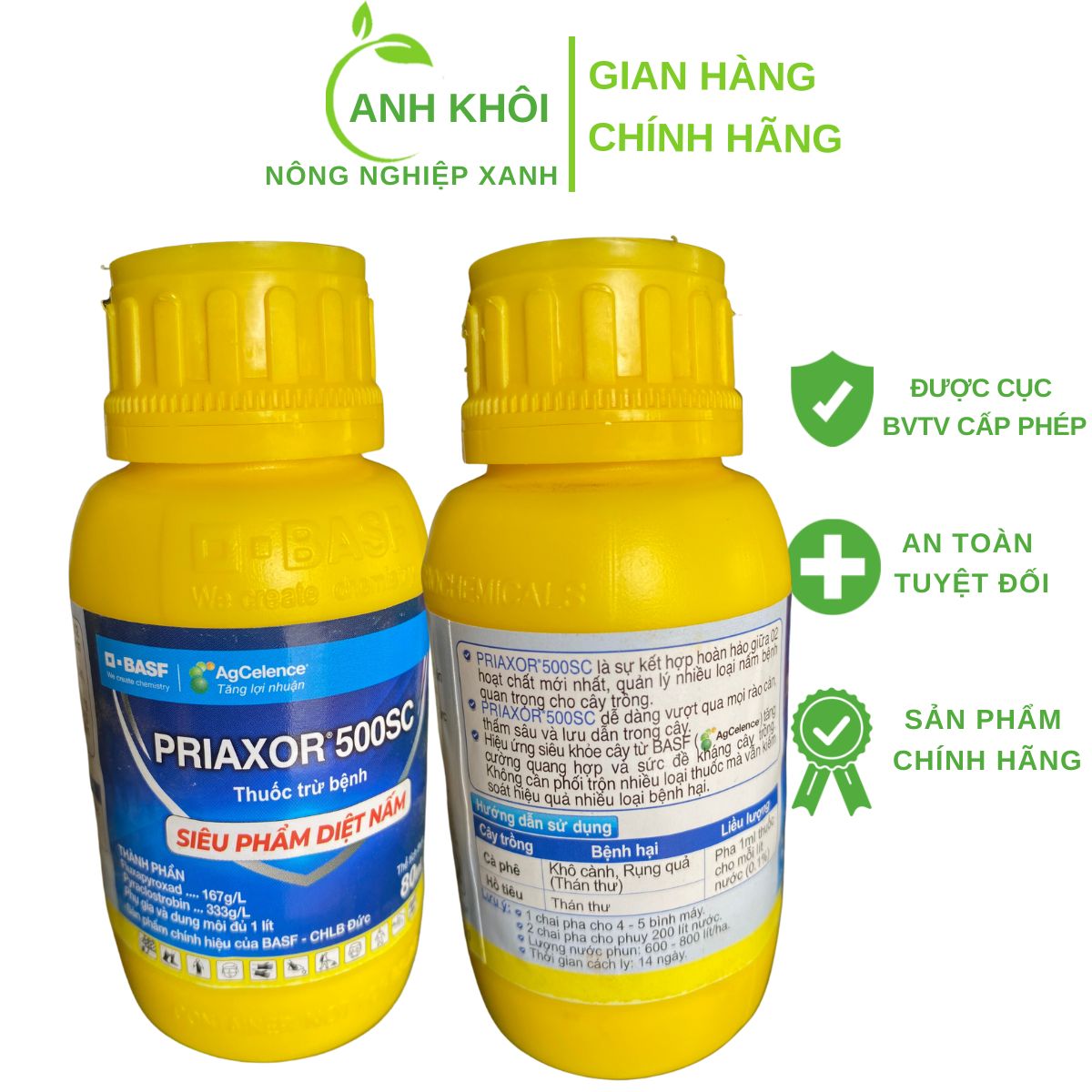 Chế phẩm đặc trị thán thư nhập khẩu từ đức priaxor 500sc 80ml