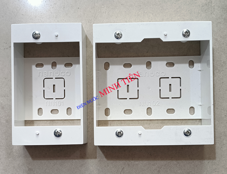 Hộp đế nổi đơn nn101, đế nổi đôi nn102 nanoco