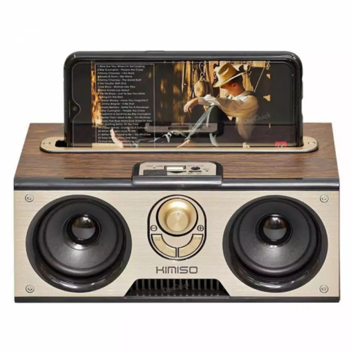 Loa Bãi Siêu Trầm Công Suất Lớn, Loa Bluetooth Super Bass Thùng Gỗ Kimiso KM7 Thiết Kế Hộp Gỗ Tinh Tế Giúp Cộng Hưởng Âm Tối Đa, Tạo Âm Thanh 3D, Âm Thanh Sống Động