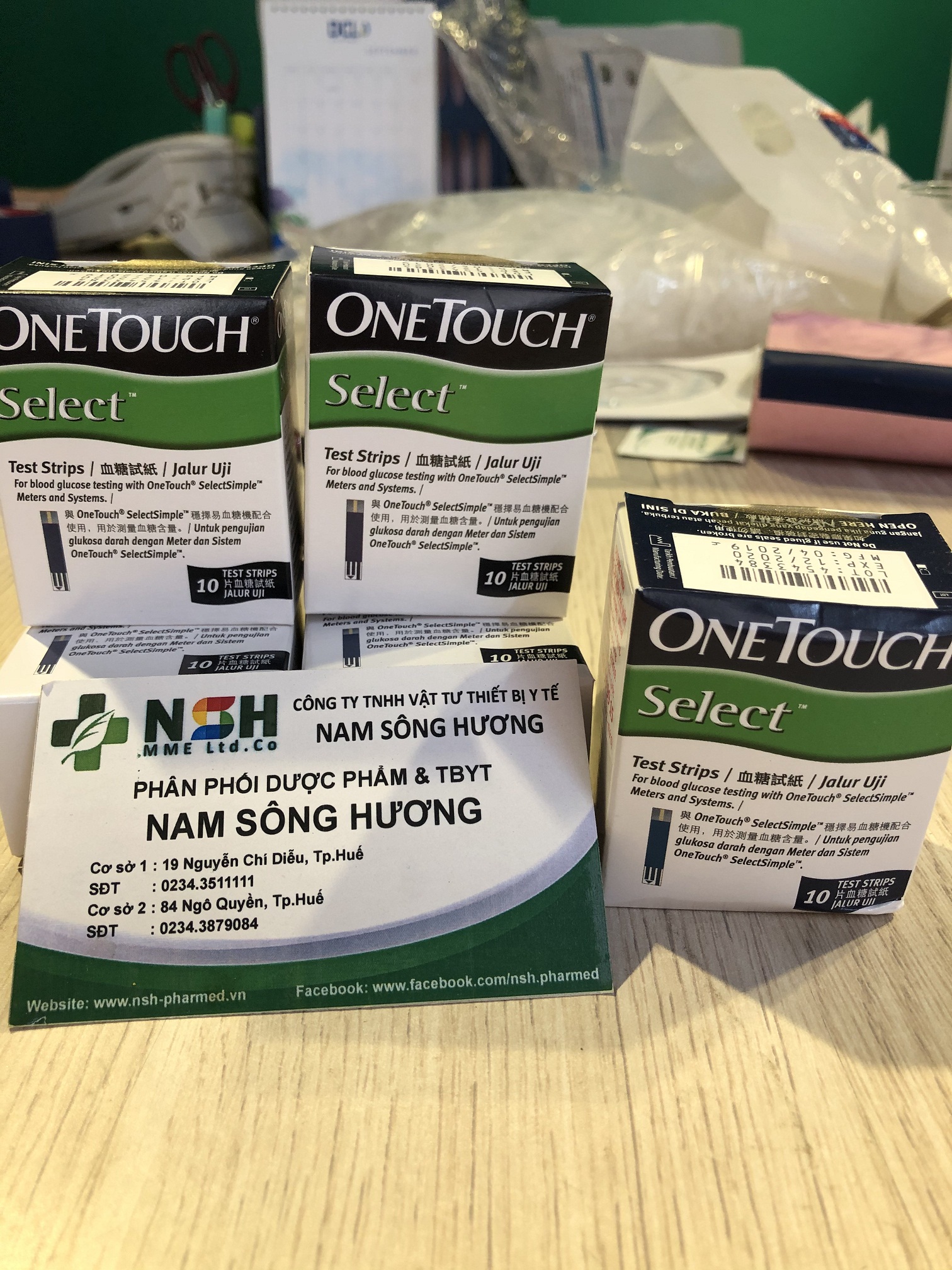 Que thử test thử tiểu đường của máy đo đường huyết onetouch select simple