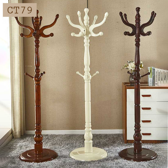 Cây treo quần áo tân cổ điển cây treo đồ bằng gỗ phong cách châu âu cây treo quần áo gỗ tự nhiên cao cấp cho phòng khách phòng ngủ khách sạn văn phòng