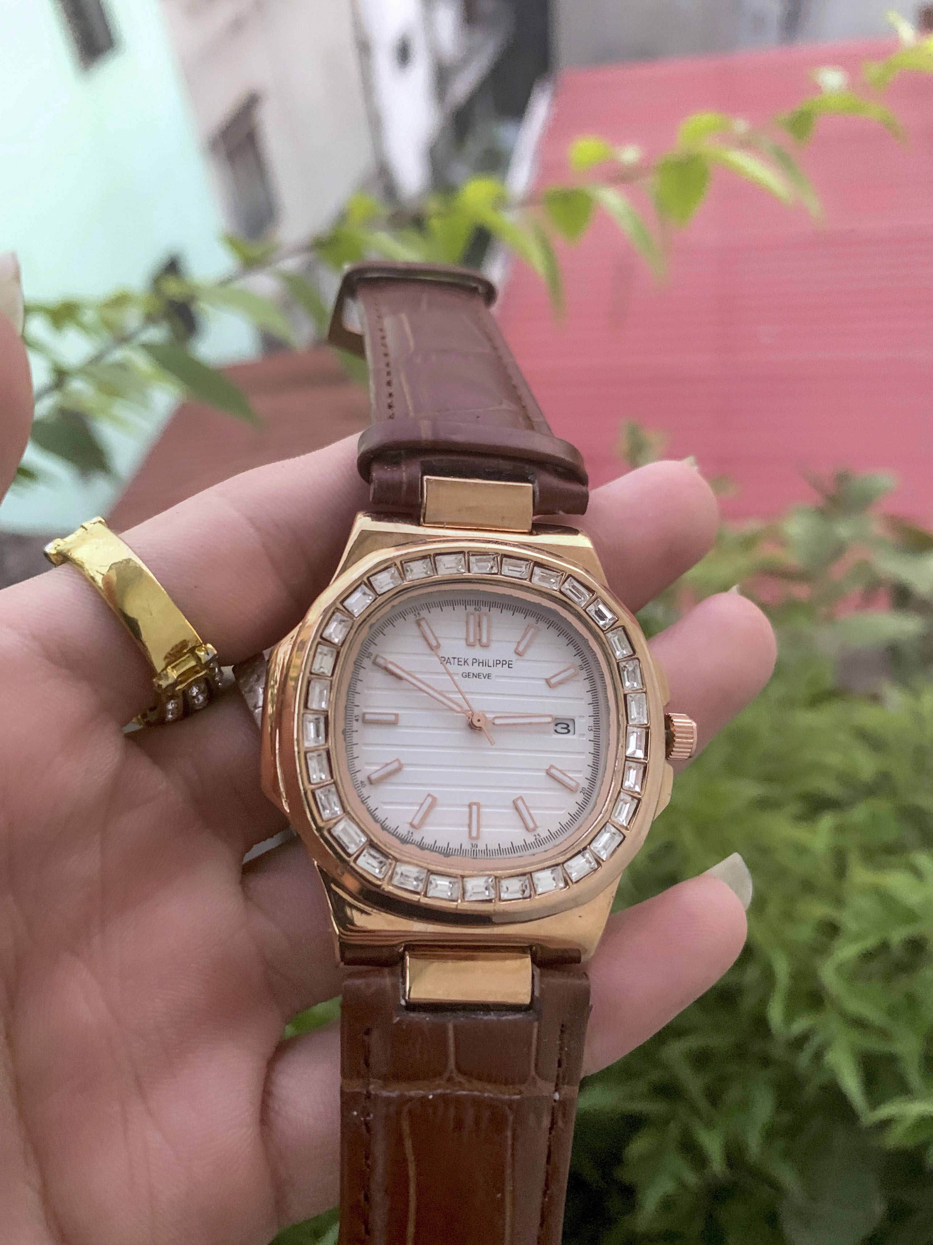 Đồng hồ nam patek philippe mặt đính đá cao cấp sezi 38
