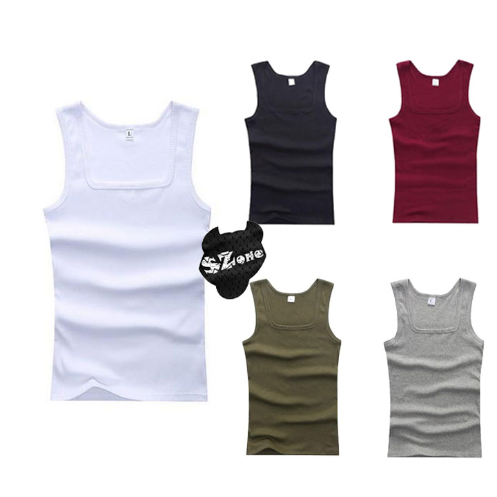 Áo ba lỗ trơn cổ vuông nam cá tính, Áo ba lỗ nam cổ vuông SA455