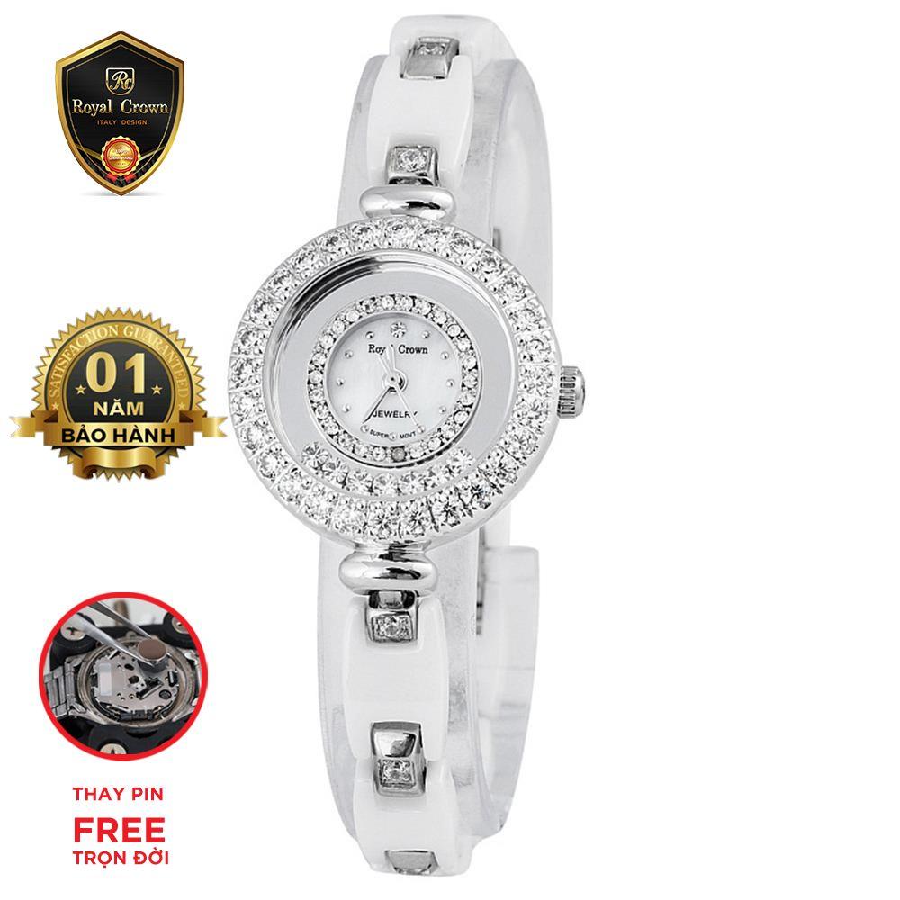 Đồng hồ nữ chính hãng Royal Crown Italy 5308 dây Ceramic