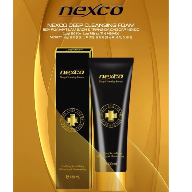 Sưa rửa mặt làm sạch và trắng da cao cấp nexco hàn quốc 130g