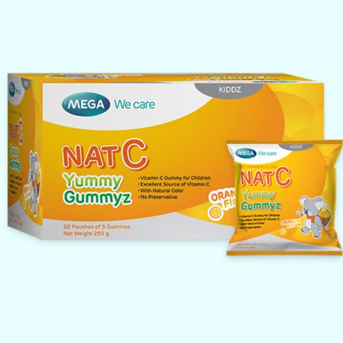 Nat c yummy gummy kẹo dẻo vitamin c, tăng cường đề kháng, giảm cảm lạnh, cảm cúm
