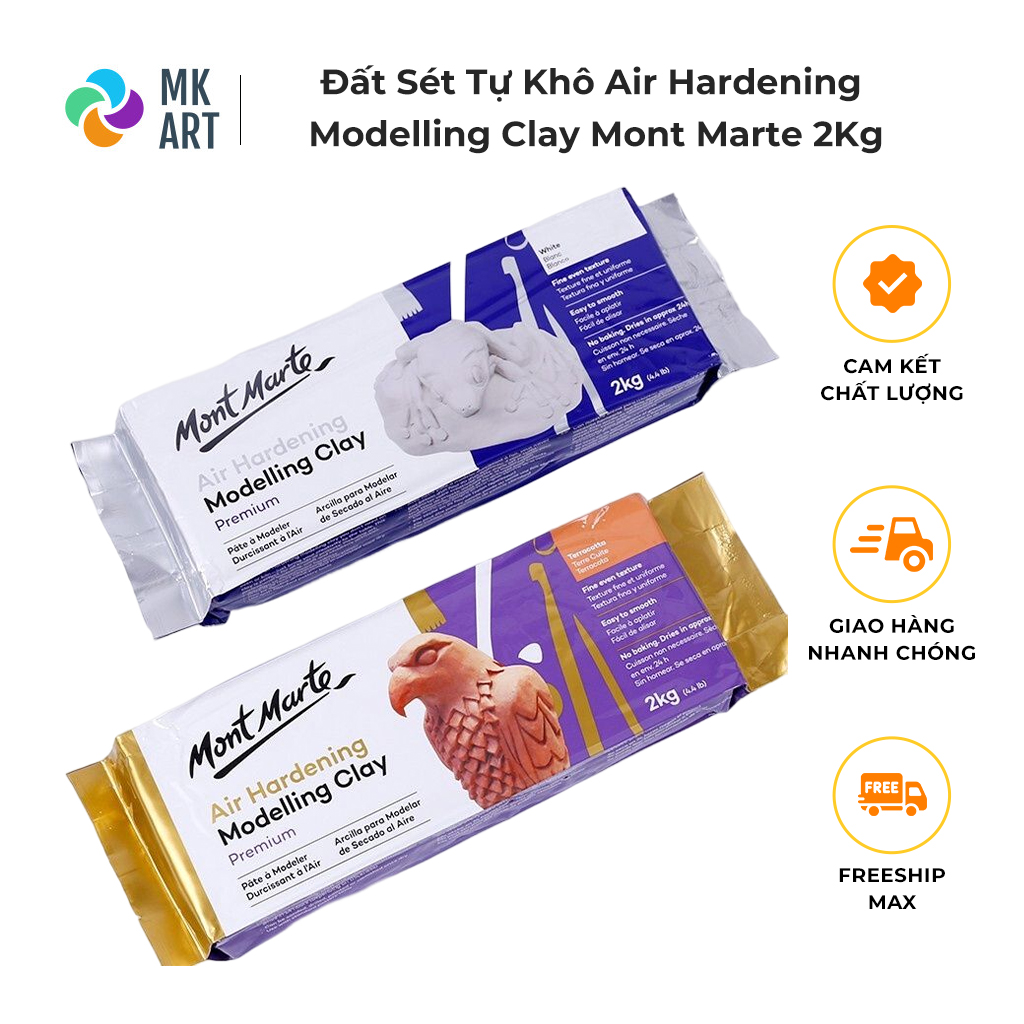 Đất nặn | Đất set tự khô |Tạo hình |Điêu khắc |Handmade | Air Hardening Modelling Clay Mont Marte 2kg