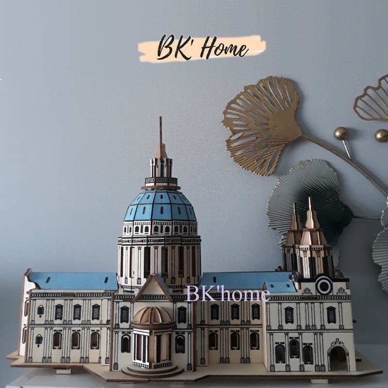 [HCM]Láp ráp 3D gỗ mô hình nhà thờ St. Paul- 35.7x20x29.5cm