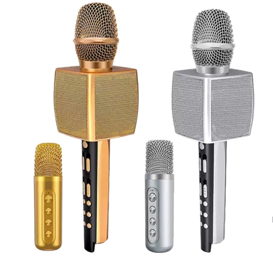 Mic Hát Karaoke Bluetooth YS-98 Cao Cấp, Mic Hát Karaoke YS 98 -Tặng Kèm 1 Micro Phụ, Mic Bluetooth Song Ca Kèm Loa Không Dây Giả Giọng Nói Mic Nắt Xa, Chống Hú Cực Tốt.