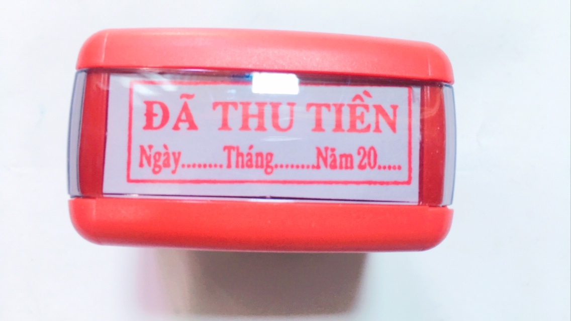 Con dấu liền mực đã thu tiền có ngày tháng năm