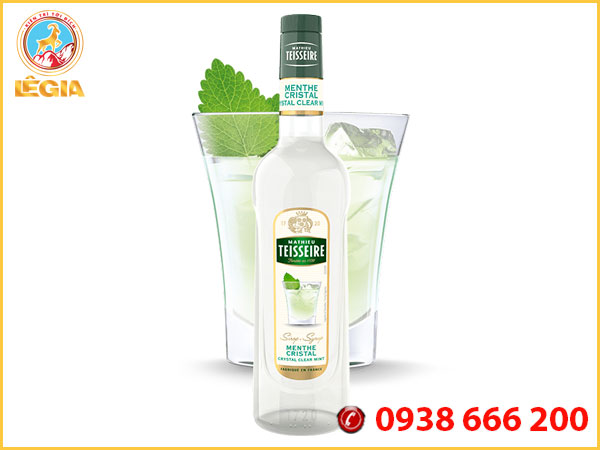 SIRO TEISSEIRE BẠC HÀ TRONG SUỐT 700ML - TEISSEIRE CRYSTAL CLEAR MINT SYRUP