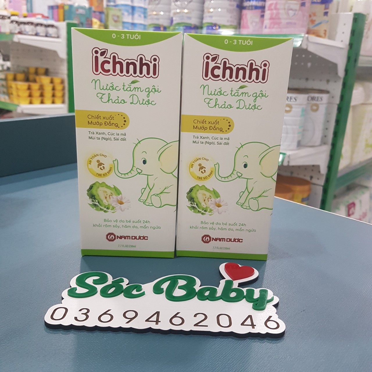 Nước tắm gội thảo dược Ích Nhi 230ml