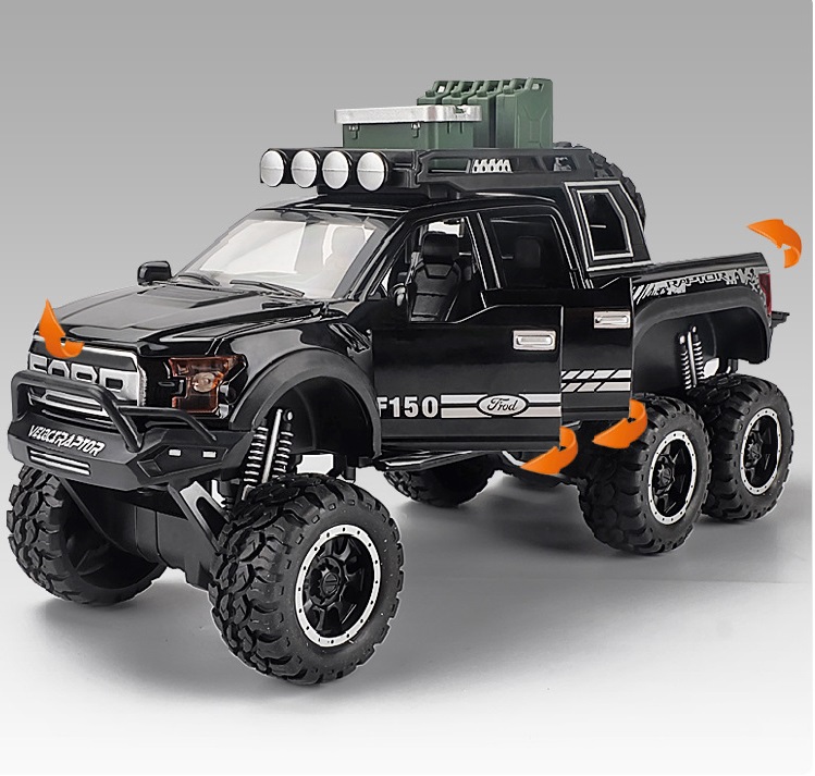 Ô tô Mô Hình Ford F150 Raptor Offroad 6x6 1:28
