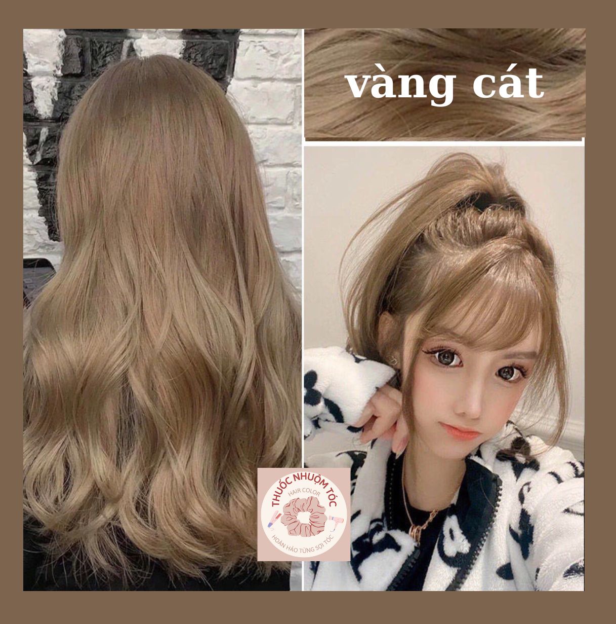 Thuốc nhuộm tóc tại nhà . nhuộm tóc màu vàng cát ,
