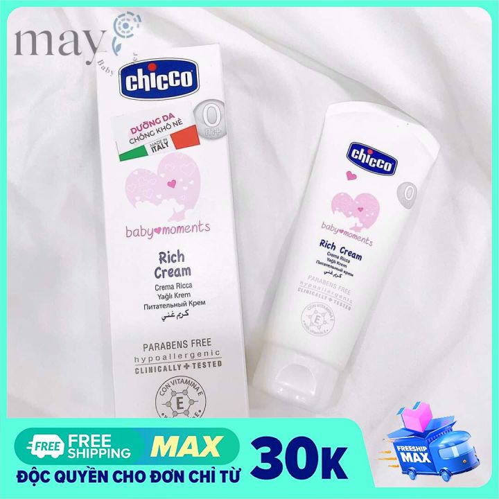 Kem dưỡng ẩm chứa Omega và vitamin E Chicco 100ml