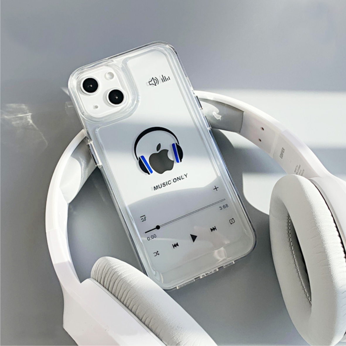 Ốp Lưng Silicon Trong Suốt Space Bảo Vệ Camera Music Only