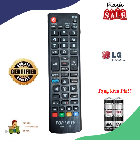 Remote điều khiển tivi lg các dòng tivi lcd/led/smart tv- hàng tốt tặng kèm pin