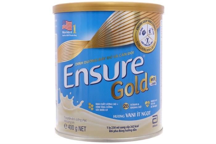 Sữa bột Abbott Ensure Gold ít ngọt 400g