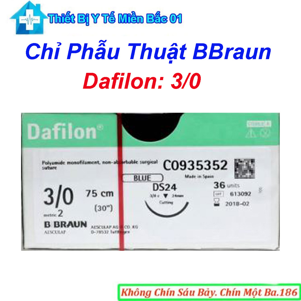 Chỉ Phẫu Thuật Dafilon B.Braun Số 3/0