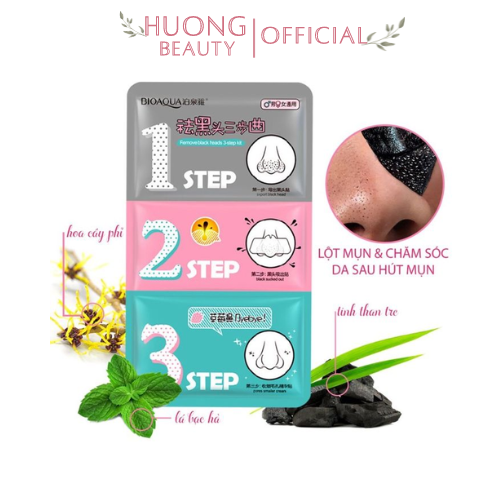 Mặt nạ lột mụn đầu đen 3 bước Bioaqua