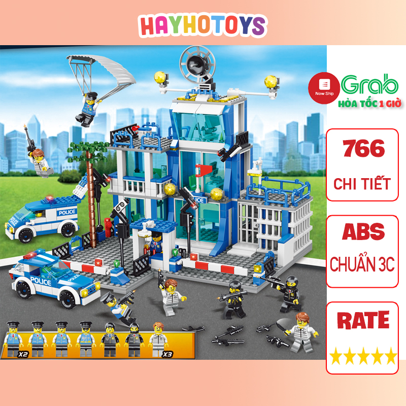 Bộ đồ chơi lắp ráp lego city cảnh sát 766CT, Mô hình lắp ráp lego cảnh sát đội đặc nhiệm đồ chơi cho bé trai