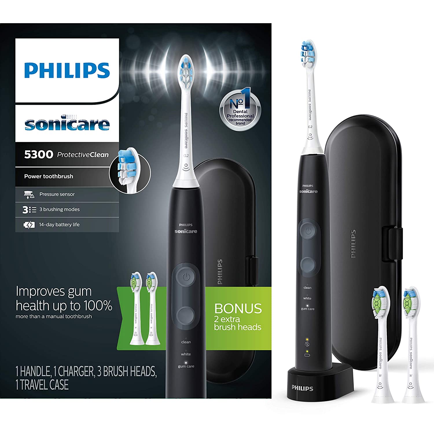 [HCM][ Sale ] Philips Sonicare 5300-5100-4100 Vs Aqua Sonic Seri Black ProtectiveClean Bàn Chải Điện Chải Sạch - Làm Trắng Răng - Chăm Sóc Nướu