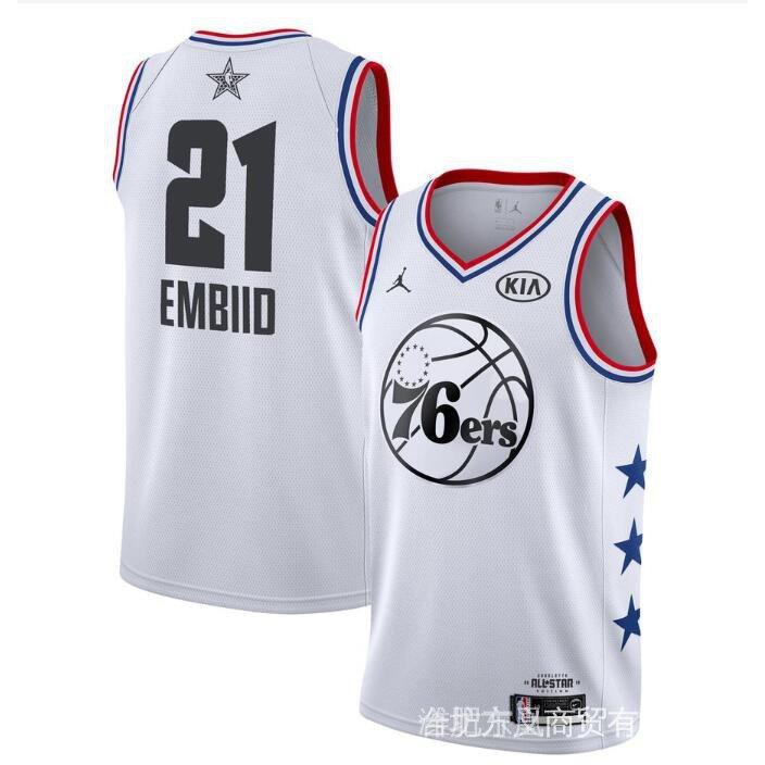 Top-quality NBA Jersey 2019 All-Star Game finished men Philadelphia 76ers Joel Embiid swingman YdZ4