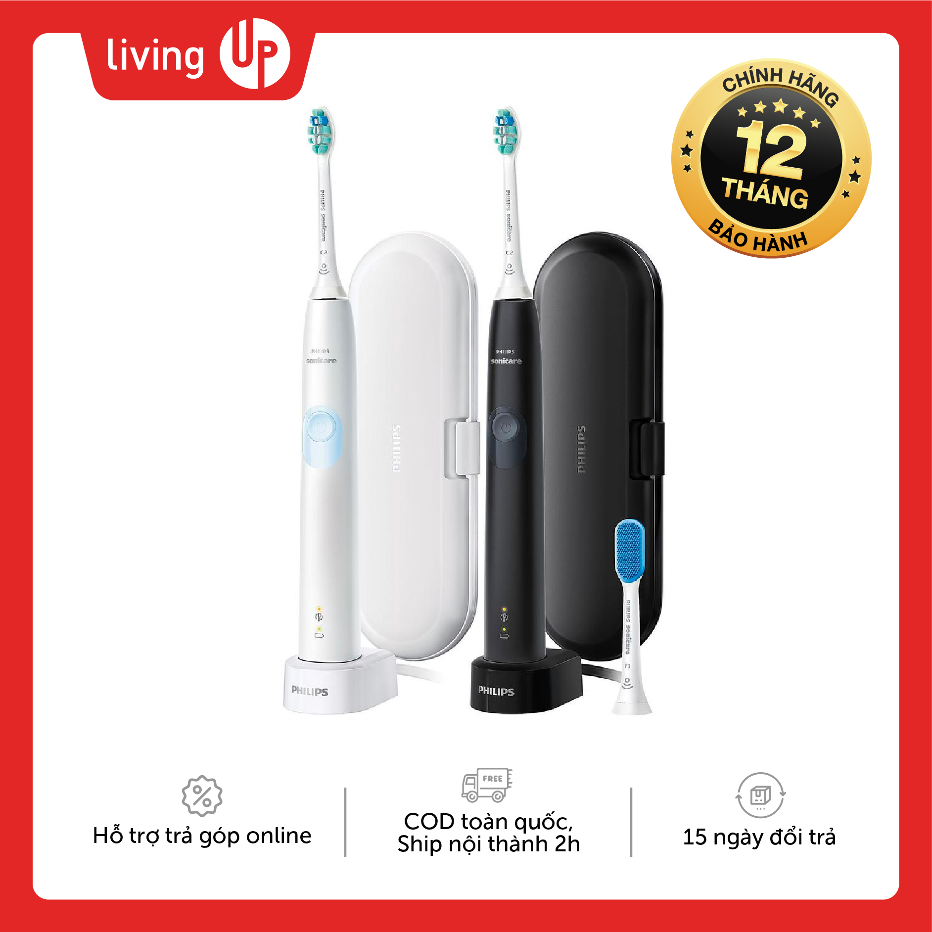 Philips Sonicare ProtectiveClean 4300 Set đôi 2 chiếc