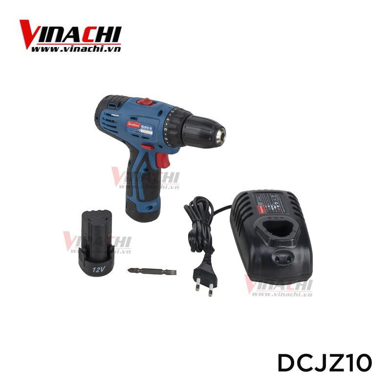 Máy khoan pin dongcheng dcjz10-10 - máy khoan pin dongcheng dcjz10-10 vinachi sử dụng pin lion 12v
