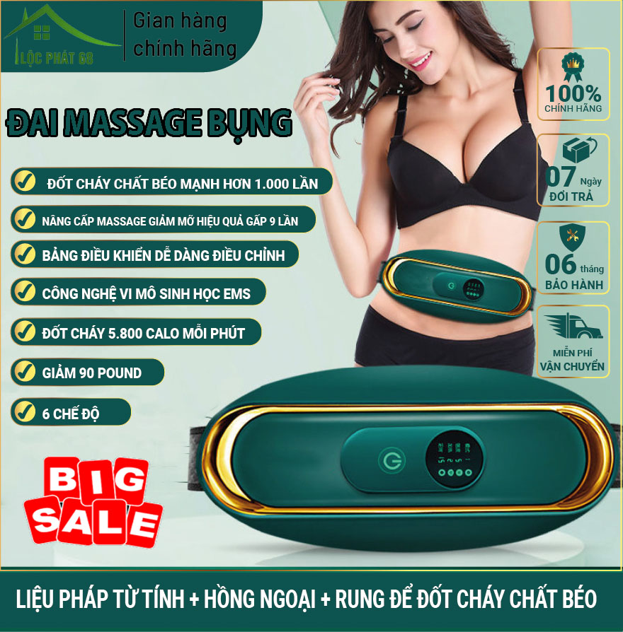 Đai massage giảm mỡ bụng, đai mát xa bụng cao cấp, gảm mỡ bụng hiệu quả nhanh chóng, công nghệ tiên tiến đốt cháy mỡ bụng cực nhanh - Máy massage giảm mỡ bụng, máy mát xa toàn thân, máy mát xa tan mỡ bụng