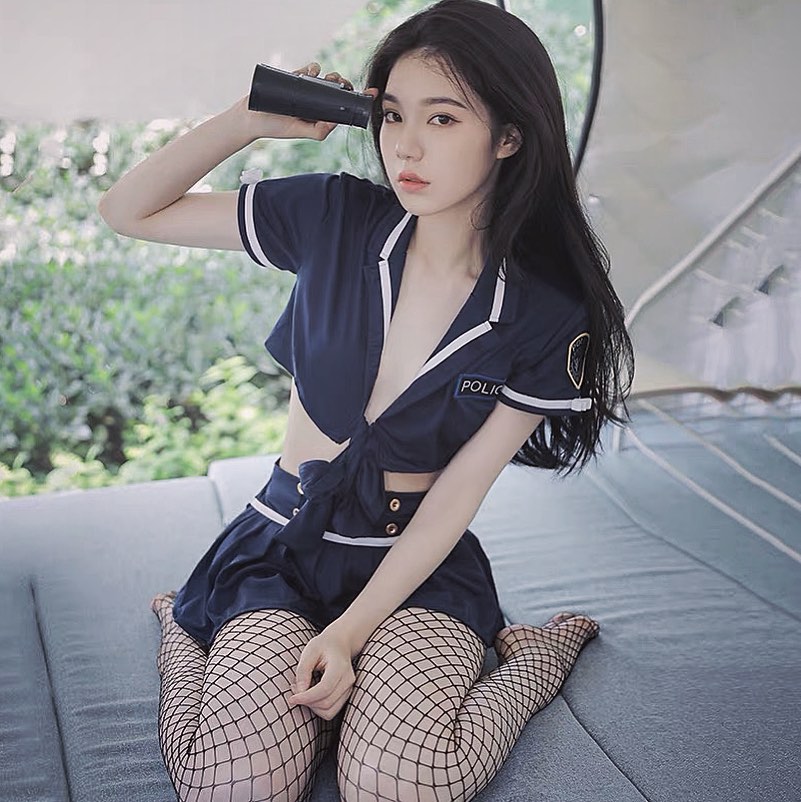 Váy ngủ sexy đồ ngủ nữ cosplay cảnh s át poli ce gợi cảm