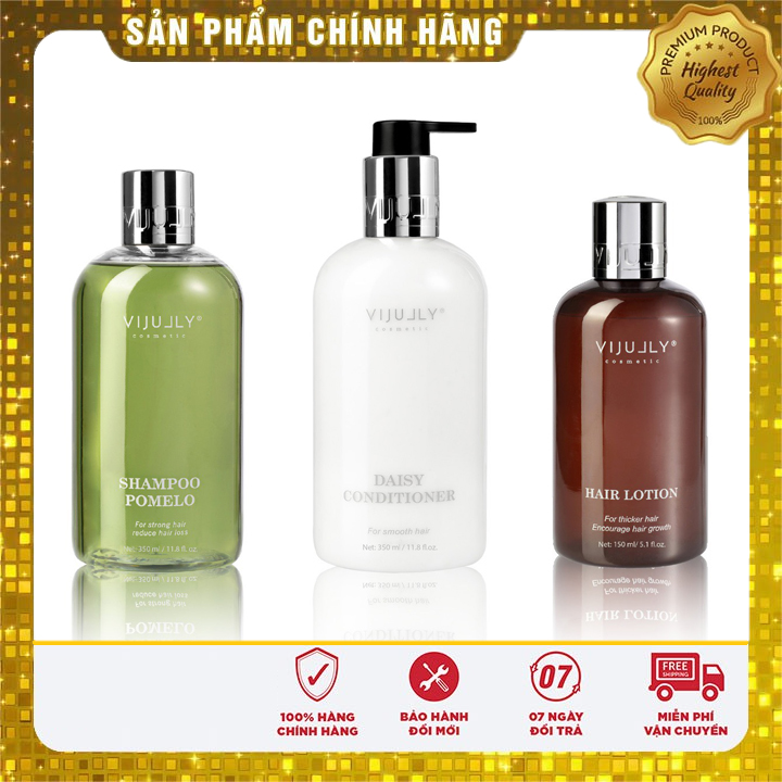 [Chính hãng] combo vijully xịt bưởi, dầu gội, dầu xả mẫu mới mềm mượt tóc