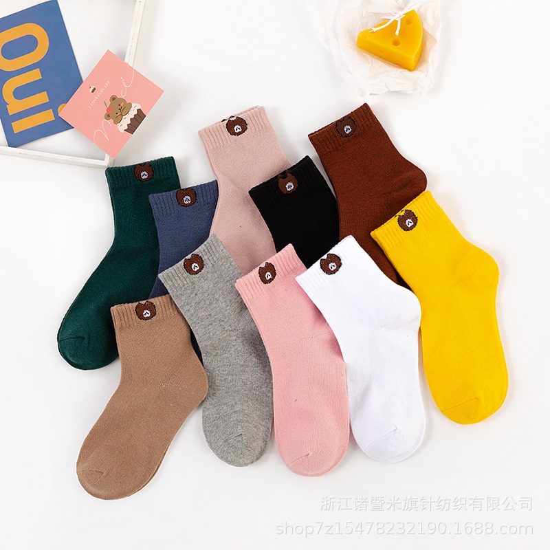 Combo 10 đôi tất gấu cổ ngắn