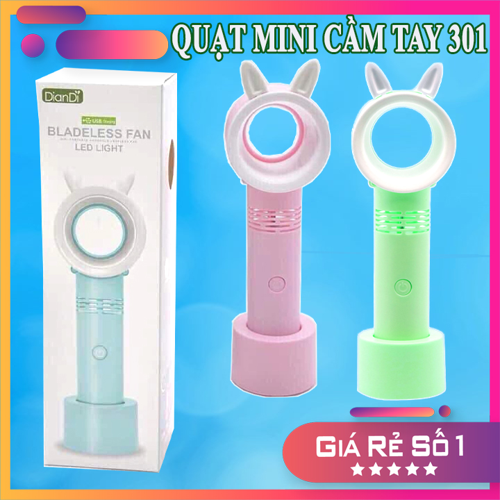 QUẠT MINI CẦM TAY KHÔNG CÁNH QUẠT 301 | Thiết Kế Siêu Độc | SKYTHUONGMAI | 11092